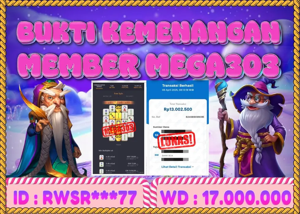 MEGA303 JACKPOT Rp 17.000.000 - LUNAS!!!
