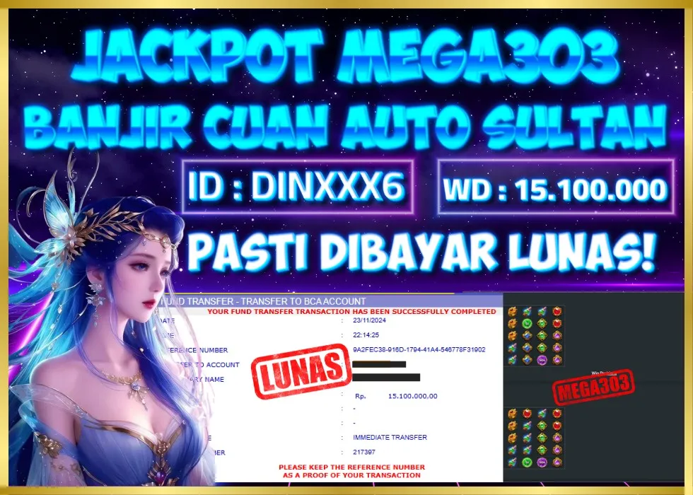 MEGA303 JACKPOT Rp 15.100.000 - LUNAS!!!