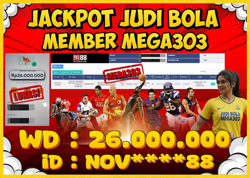 MEGA303 JACKPOT Rp 26.000.000 - LUNAS!!!
