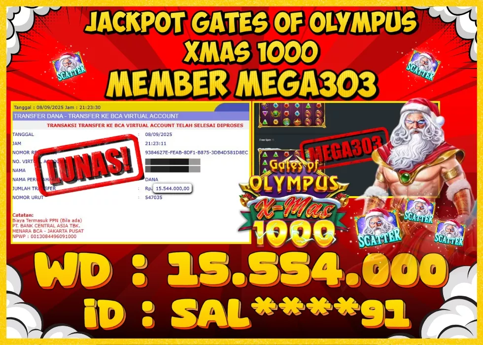 MEGA303 JACKPOT Rp 15.554.000 - LUNAS!!!