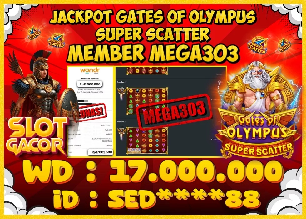 MEGA303 JACKPOT Rp 17.000.000 - LUNAS!!!