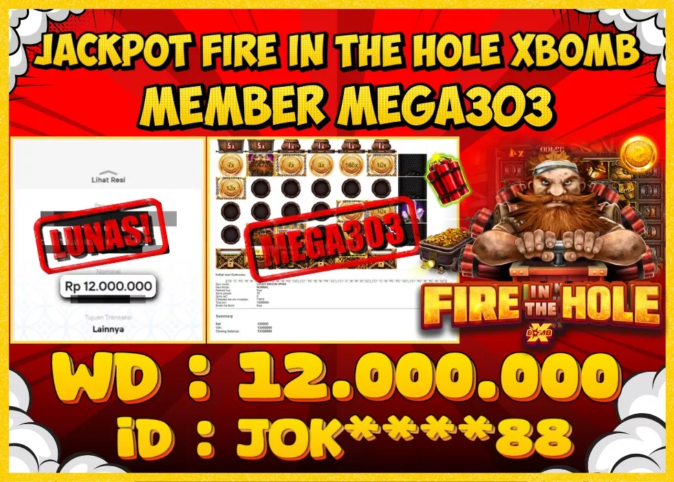 MEGA303 JACKPOT Rp 12.000.000 - LUNAS!!!