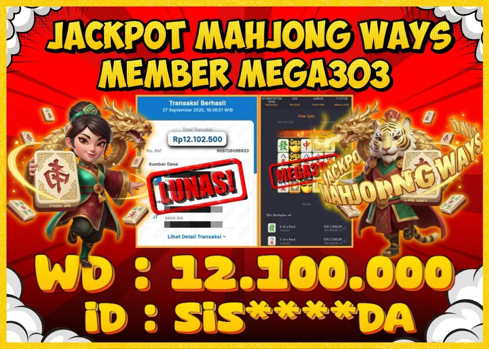 MEGA303 JACKPOT Rp 12.100.000 - LUNAS!!!