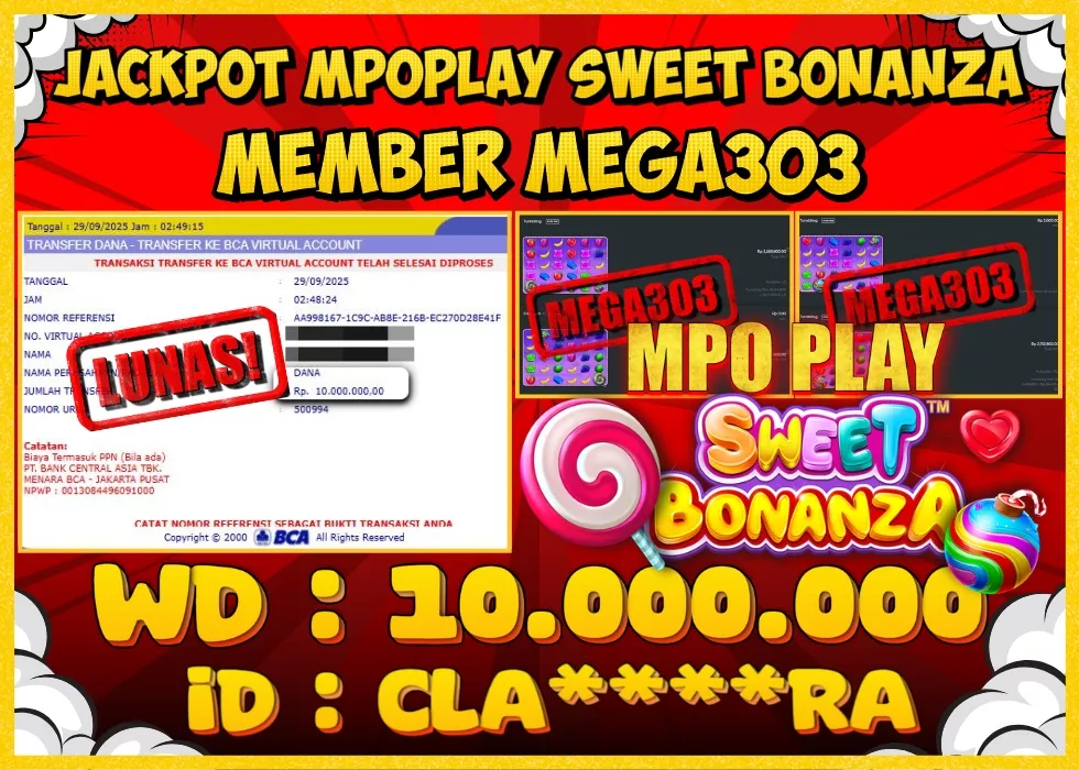 MEGA303 JACKPOT Rp 10.000.000 - LUNAS!!!