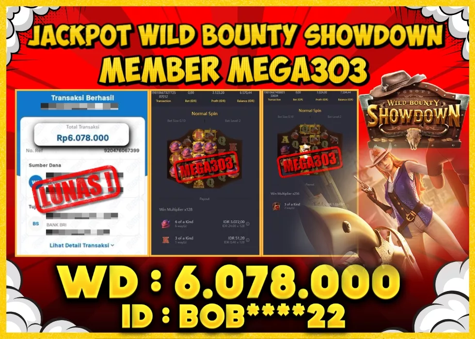 MEGA303 JACKPOT Rp 6.078.000 - LUNAS!!!