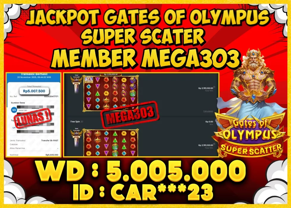 MEGA303 JACKPOT Rp 5.005.000 - LUNAS!!!