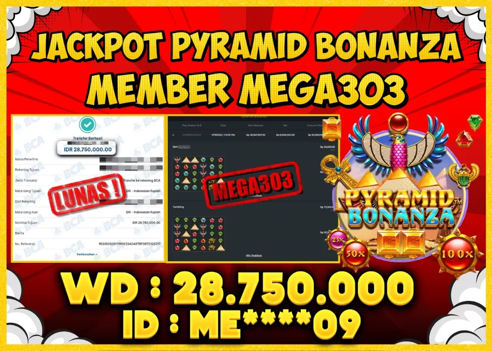 MEGA303 JACKPOT Rp 28.750.000 - LUNAS!!!