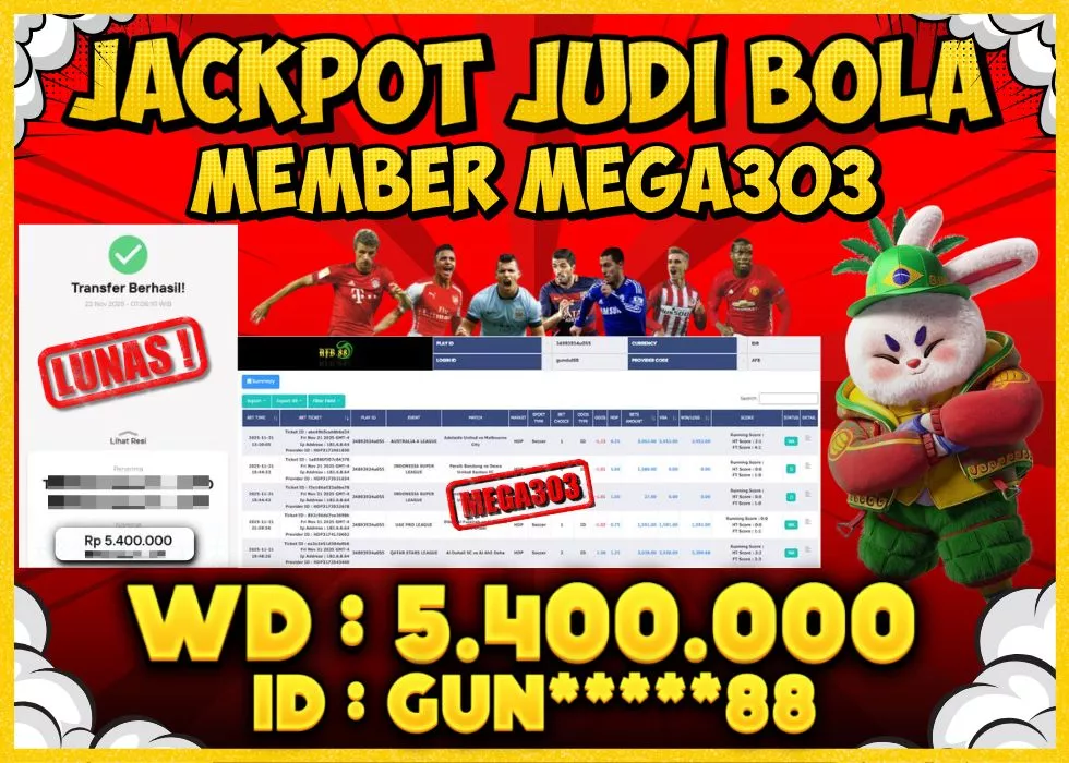MEGA303 JACKPOT Rp 5.400.000 - LUNAS!!!
