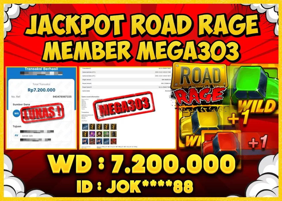 MEGA303 JACKPOT Rp 7.200.000 - LUNAS!!!