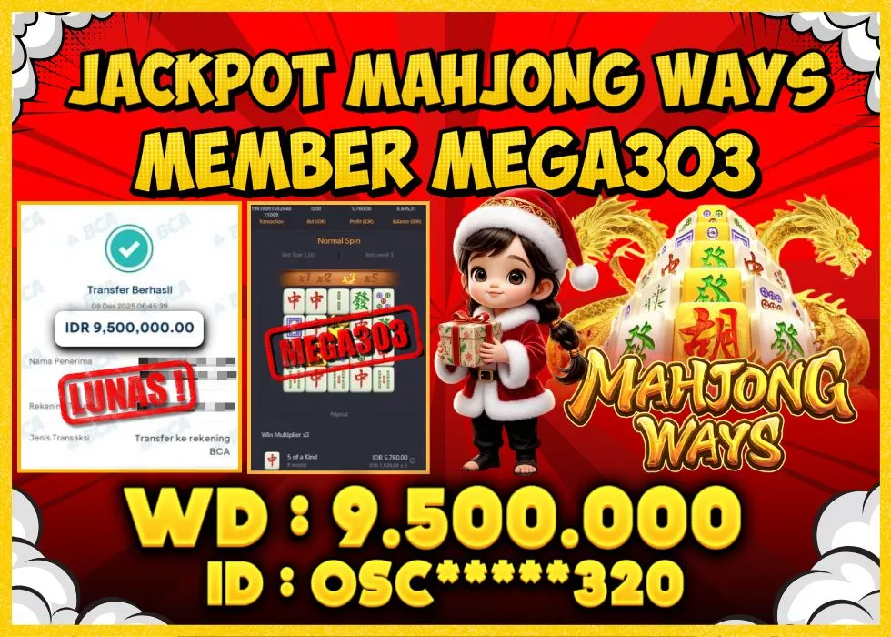 MEGA303 JACKPOT Rp 9.500.000 - LUNAS!!!