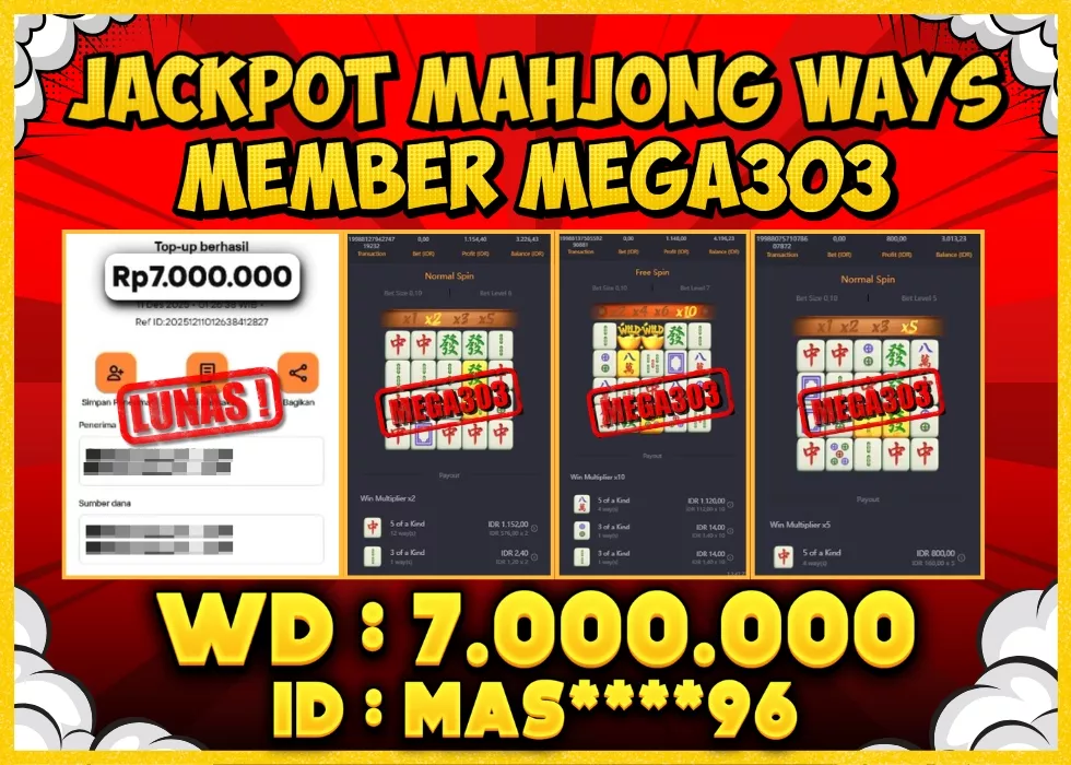 MEGA303 JACKPOT Rp 7.000.000 - LUNAS!!!