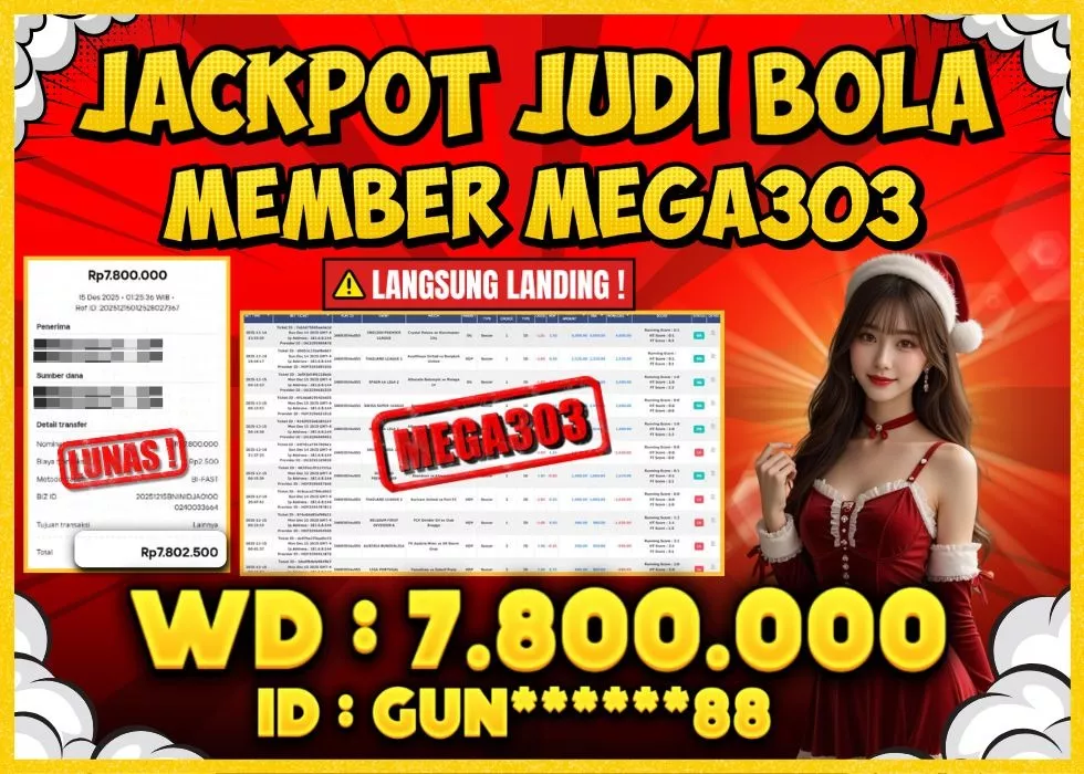 MEGA303 JACKPOT Rp 7.800.000 - LUNAS!!!