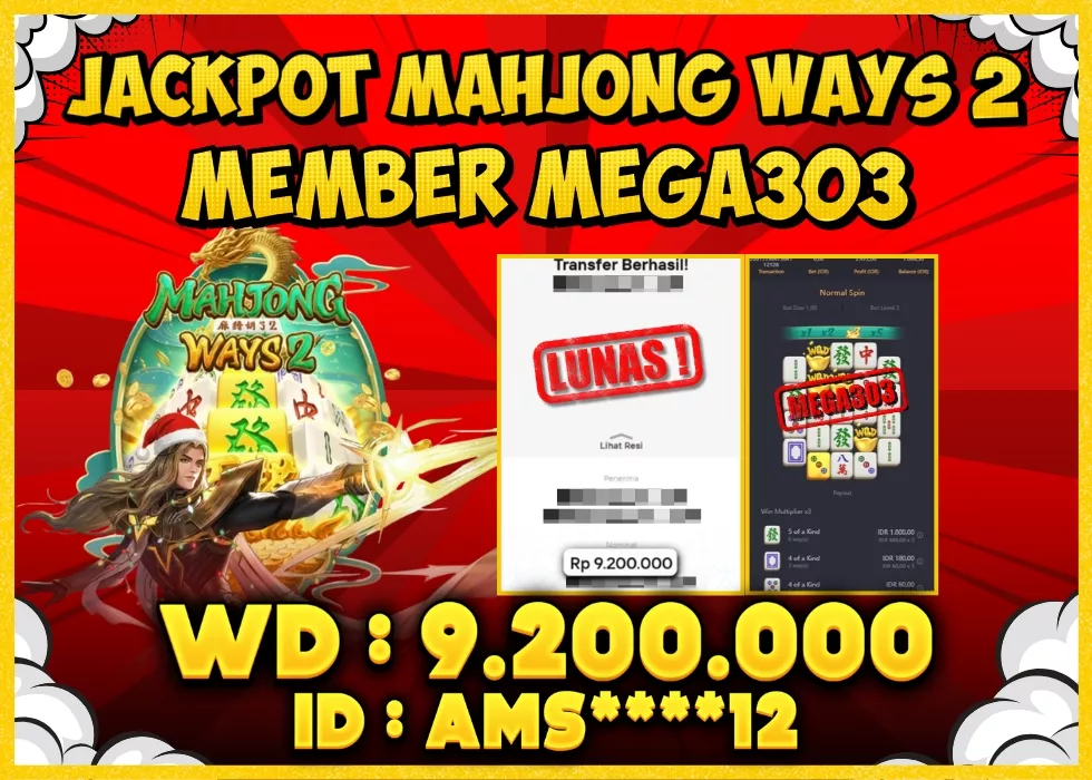 MEGA303 JACKPOT Rp 9.200.000 - LUNAS!!!