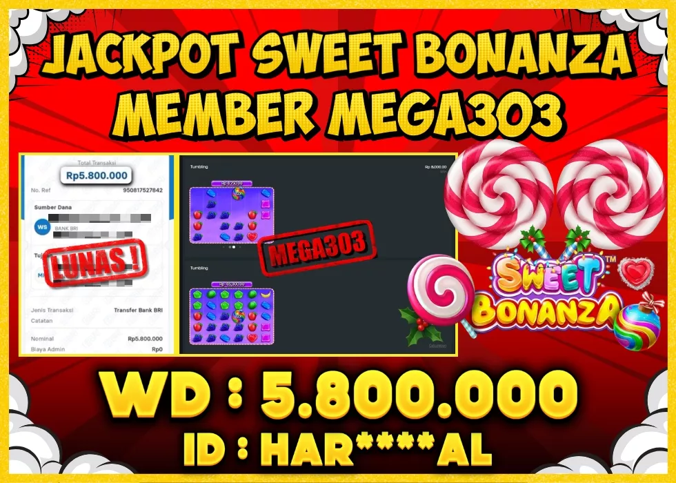 MEGA303 JACKPOT Rp 5.800.000 - LUNAS!!!