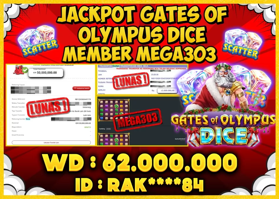MEGA303 JACKPOT Rp 62.000.000 - LUNAS!!!