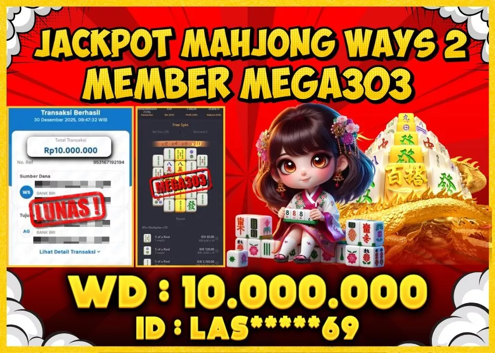 MEGA303 JACKPOT Rp 10.000.000 - LUNAS!!!