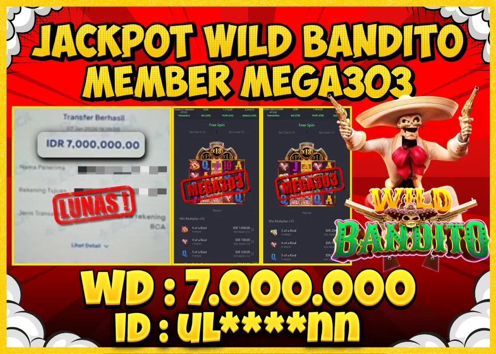 MEGA303 JACKPOT Rp 7.000.000 - LUNAS!!!