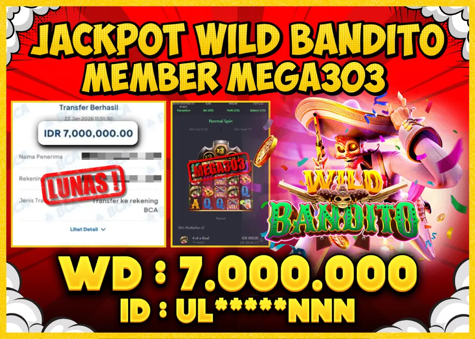 MEGA303 JACKPOT Rp 7.000.000 - LUNAS!!!