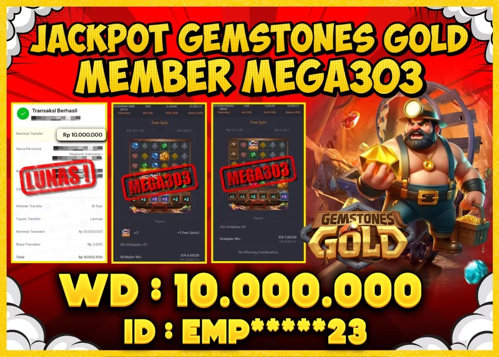 MEGA303 JACKPOT Rp 10.000.000 - LUNAS!!!