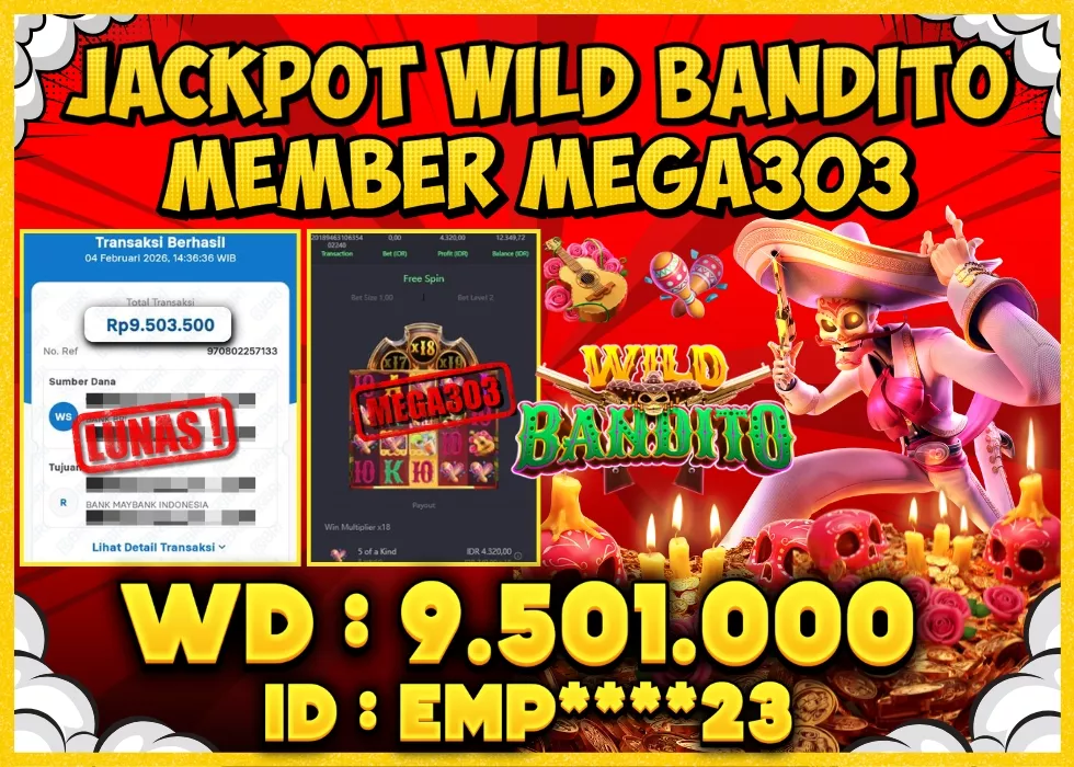 MEGA303 JACKPOT Rp 9.501.000 - LUNAS!!!