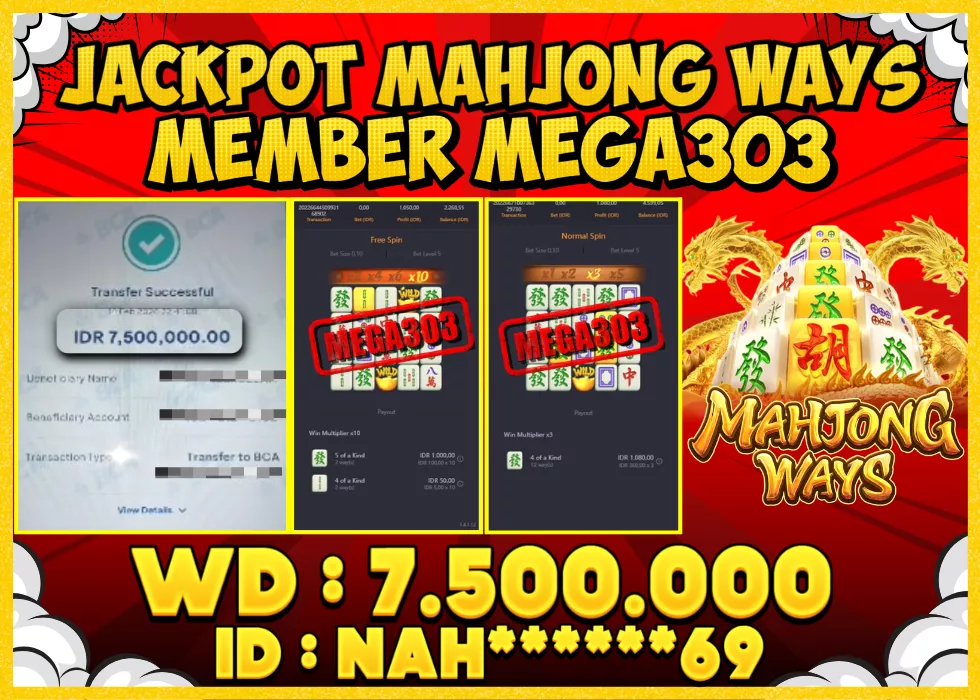 MEGA303 JACKPOT Rp 7.500.000 - LUNAS!!!