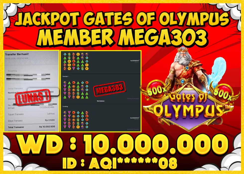 MEGA303 JACKPOT Rp 10.000.000 - LUNAS!!!