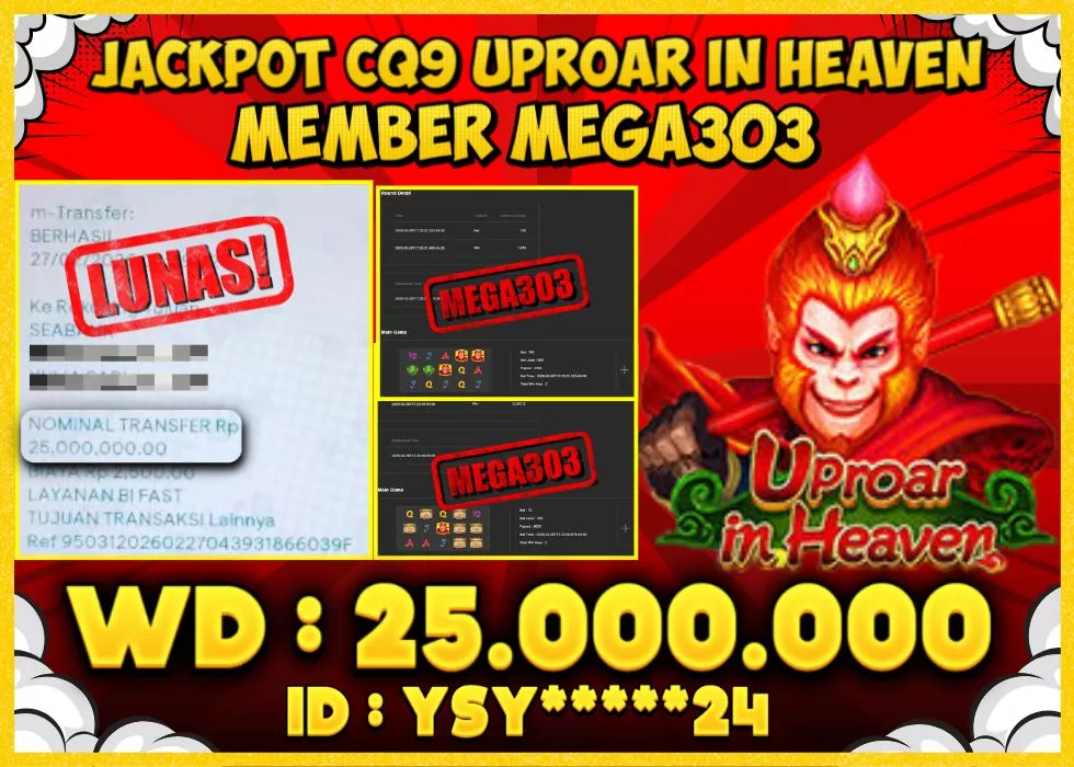 MEGA303 JACKPOT Rp 25.000.000 - LUNAS!!!