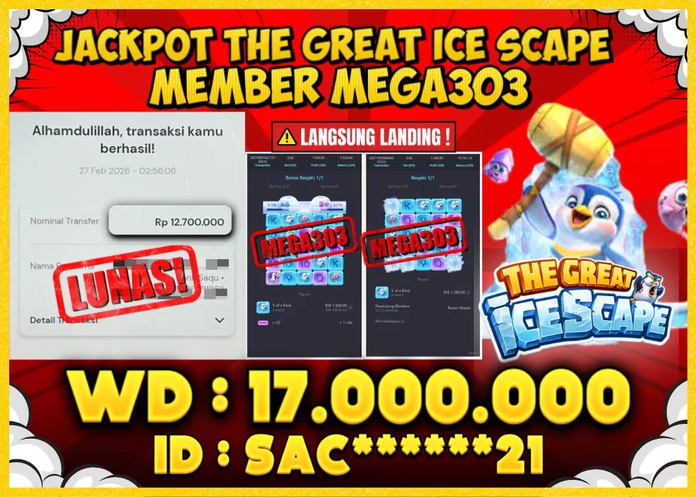 MEGA303 JACKPOT Rp 17.000.000 - LUNAS!!!