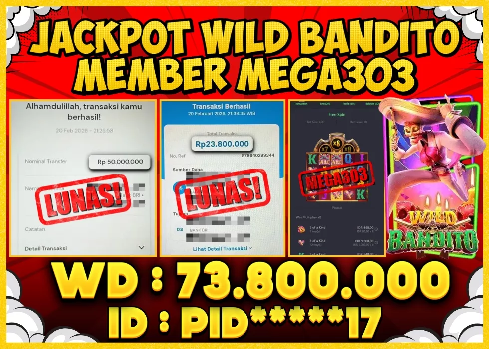 MEGA303 JACKPOT Rp 73.800.000 - LUNAS!!!