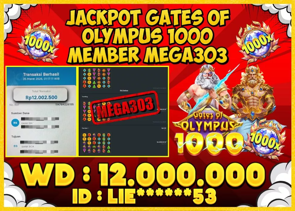 MEGA303 JACKPOT Rp 12.000.000 - LUNAS!!!