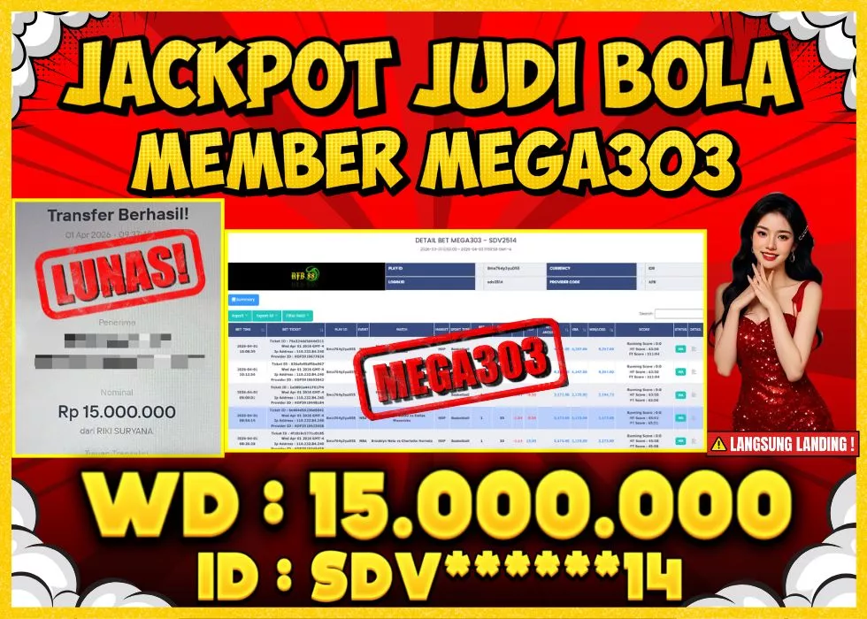 MEGA303 JACKPOT Rp 15.000.000 - LUNAS!!!