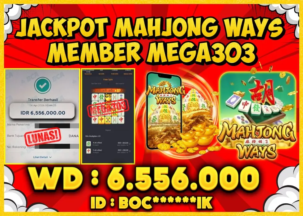 MEGA303 JACKPOT Rp 6.556.000 - LUNAS!!!