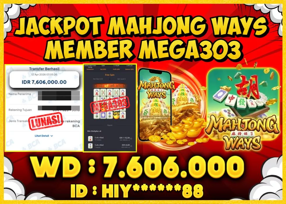 MEGA303 JACKPOT Rp 4.606.000 - LUNAS!!!